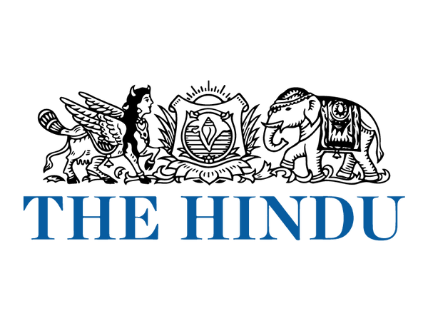 The Hindu newspaper logo with winged lion, shield, and decorated elephant emblem