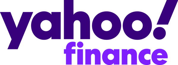 Yahoo Finance logo in purple text on white background