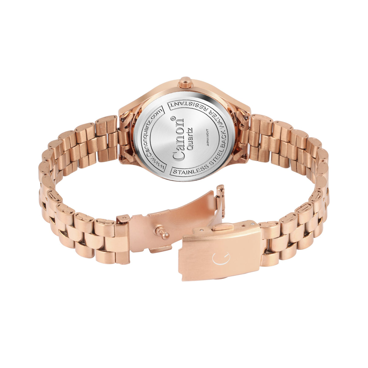 CN-531 stainless steel caseback and bracelet clasp
