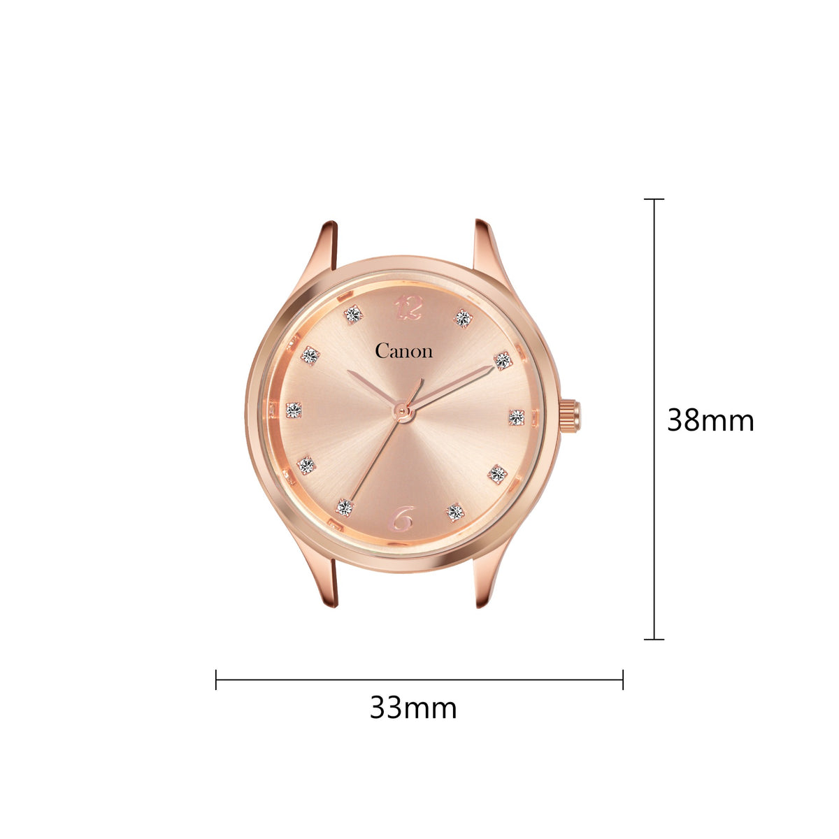 CN-531 watch dimensions 33 mm by 38 mm
