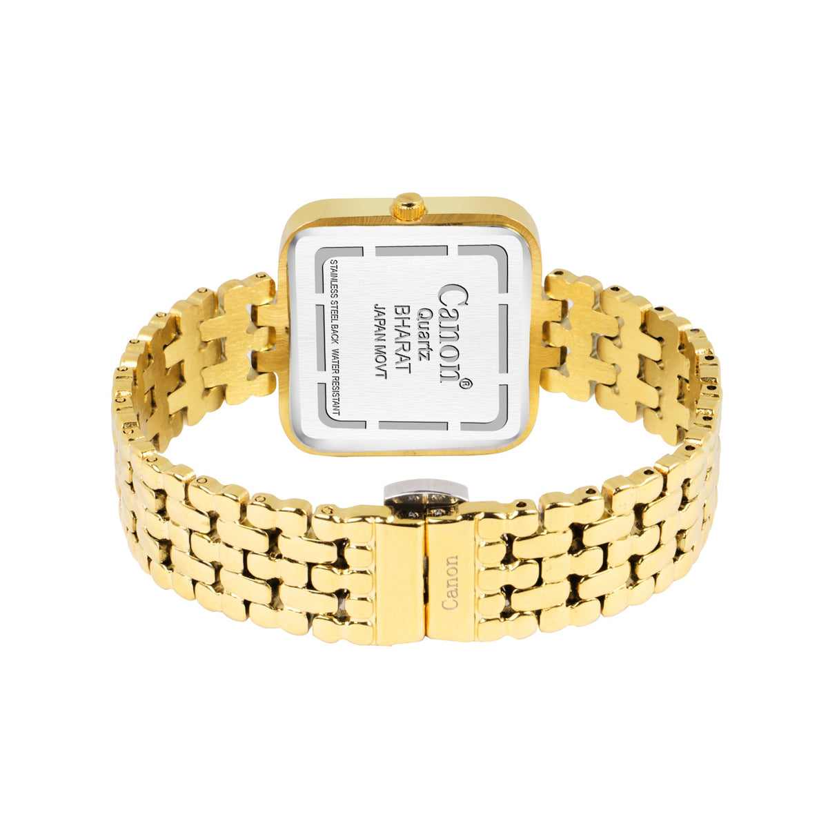 CN-532 stainless steel caseback and gold bracelet