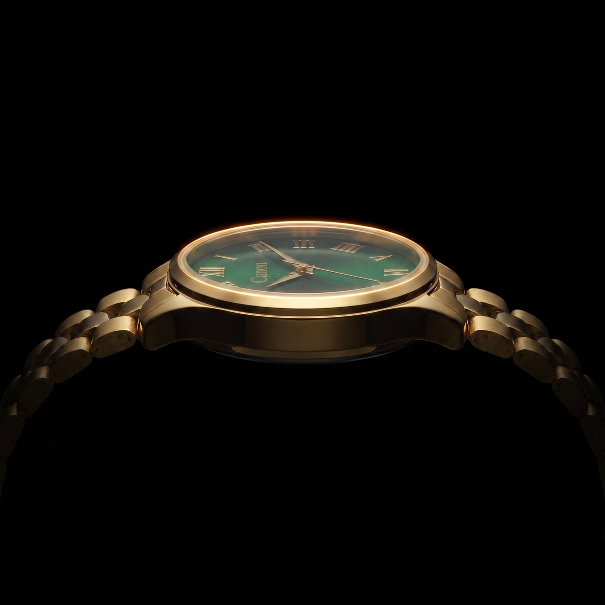 Golden Green Dial with Roman Numerals Watch for Women | Canon Quartz CN-521