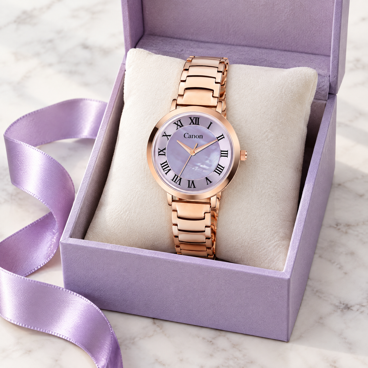CN-543 in a lilac gift box with lavender ribbon